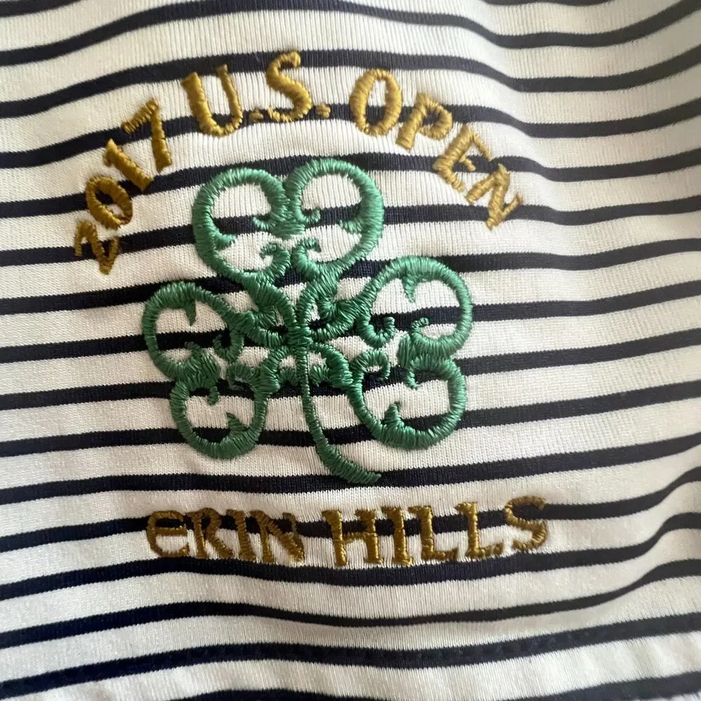 Ralph Lauren RLX Mens Golf Polo Shirt XL US Open Erin HIlls Striped